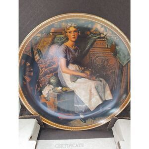 Norman Rockwell "Dreaming In The Attic" #1988AL Bradford Collectible Plate
